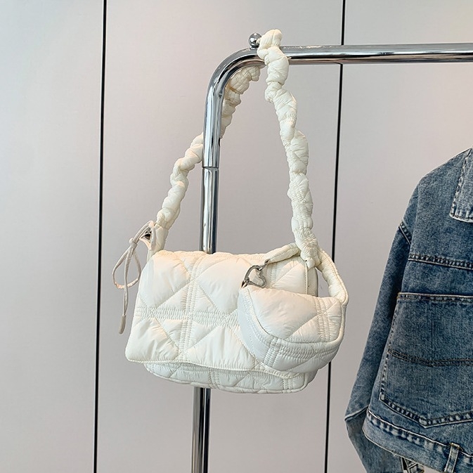 Монетник-портмоне от памук, еднообразен стил, свеж и сладък, дамски