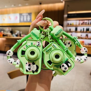 Kulcstartó Panda – rajzfilm stílusú, világító projekció, PVC, Three Pomelo