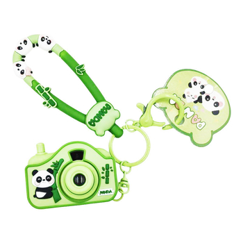 Kulcstartó Panda – rajzfilm stílusú, világító projekció, PVC, Three Pomelo