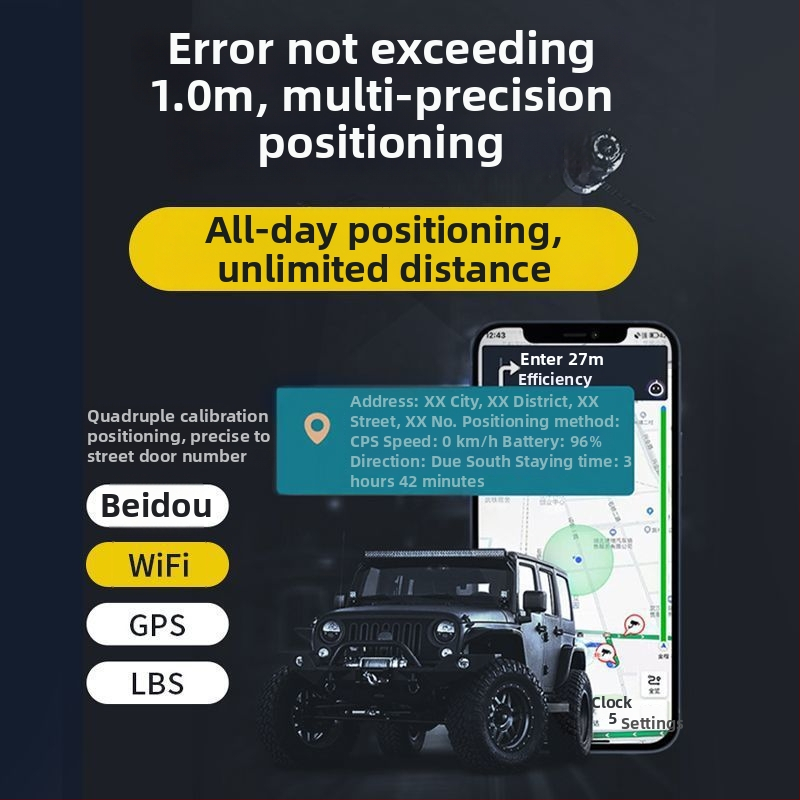 Automašīnas GPS izsekotājs ar attālo uzraudzību un iOS saderību, pret zādzību