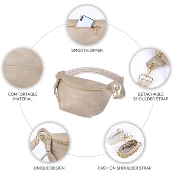Unisex PU torbica za prsa i struk, crossbody, proljeće 2025, svakodnevna upotreba