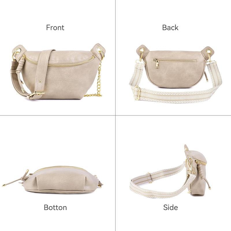 Unisex PU torbica za prsa i struk, crossbody, proljeće 2025, svakodnevna upotreba