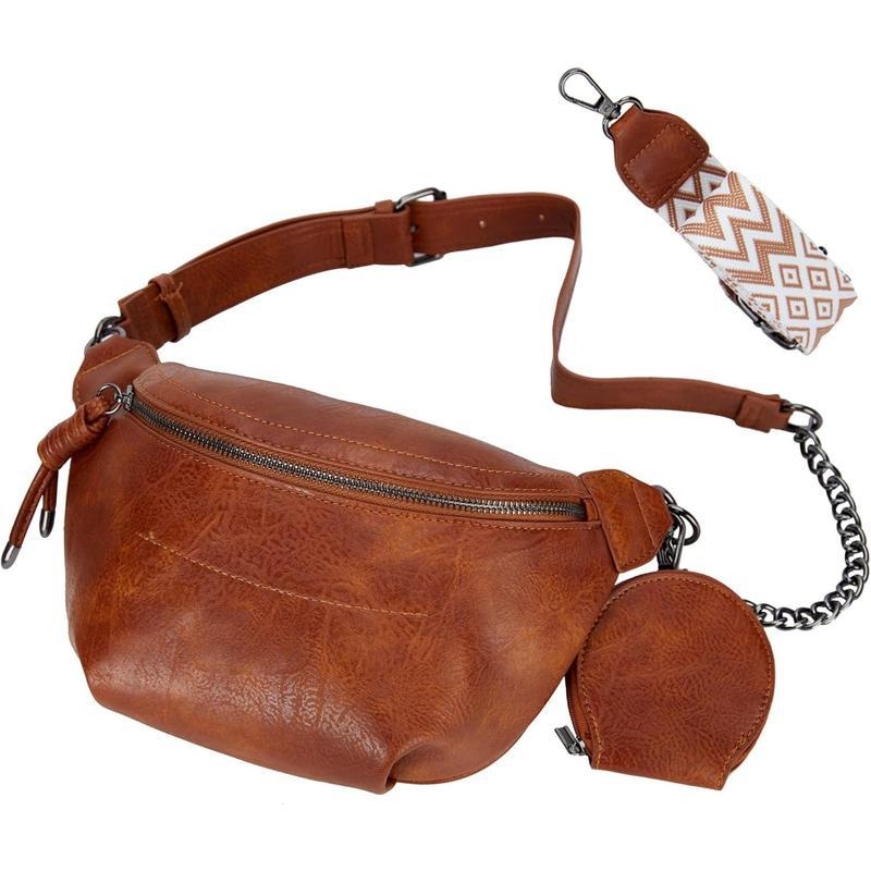 Unisex PU torbica za prsa i struk, crossbody, proljeće 2025, svakodnevna upotreba
