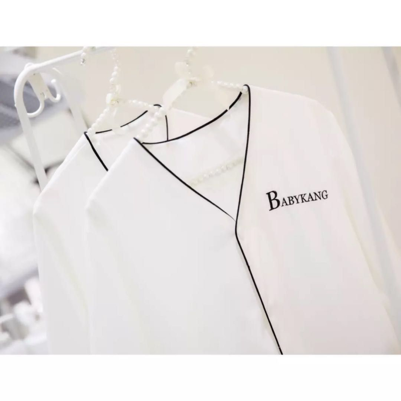 Korejski stil visoke klase unisex radna odjeća za kozmetički salon s krznenim ovratnikom, rukavi 5/4, anti-prljav završetak, tkanina 95%+ spandex, proljeće 2025