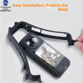 Ochranný rám pre Insta360 One X3, CS2340B, materiál PC+ABS a silikón, proti pádu, kompatibilný s One X3