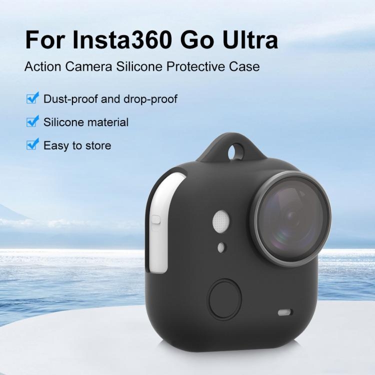 Carcasă protectoare din silicon Pu786 pentru Insta360 Go Ultra cu protecție a obiectivului