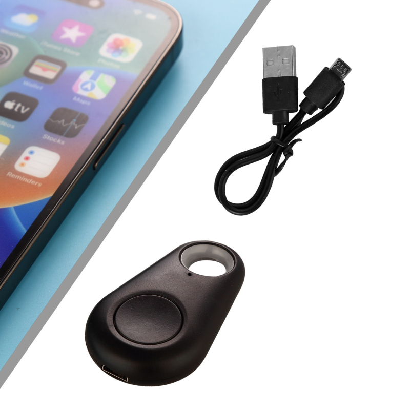 Bluetooth uređaj za sprječavanje gubljenja ključeva, torbi i kućnih ljubimaca s dizajnom kapljice vode; domet 15–30 m; alarm, fotografiranje i snimanje; ABS kućište