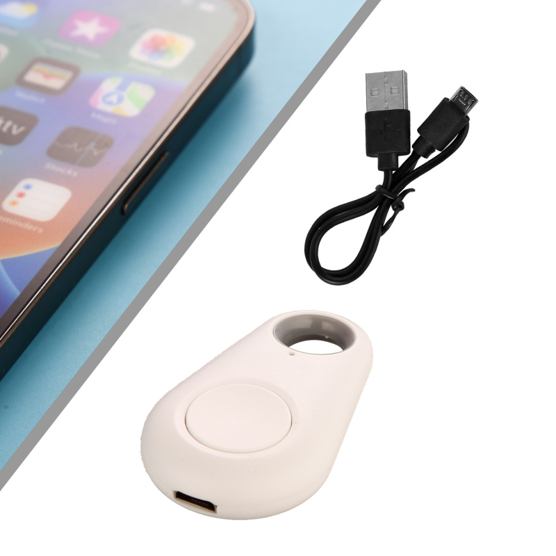 Bluetooth uređaj za sprječavanje gubljenja ključeva, torbi i kućnih ljubimaca s dizajnom kapljice vode; domet 15–30 m; alarm, fotografiranje i snimanje; ABS kućište