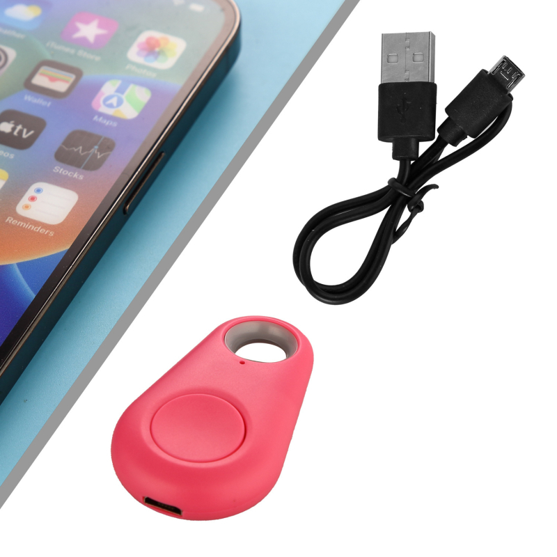 Bluetooth uređaj za sprječavanje gubljenja ključeva, torbi i kućnih ljubimaca s dizajnom kapljice vode; domet 15–30 m; alarm, fotografiranje i snimanje; ABS kućište