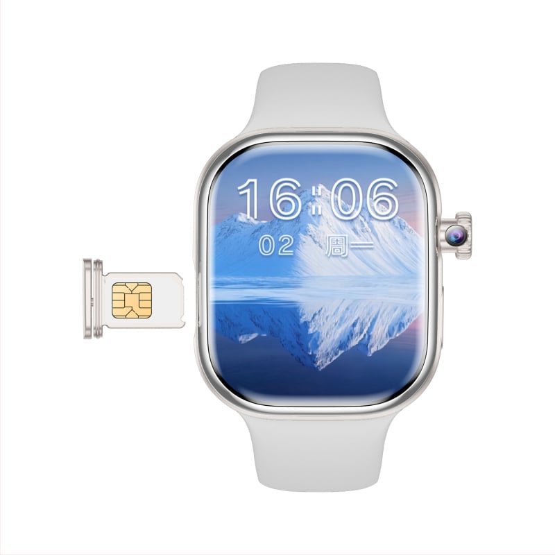 Смарт часовник със SIM карта и NFC, монитор на сърдечния ритъм, водоустойчив, AMOLED дисплей