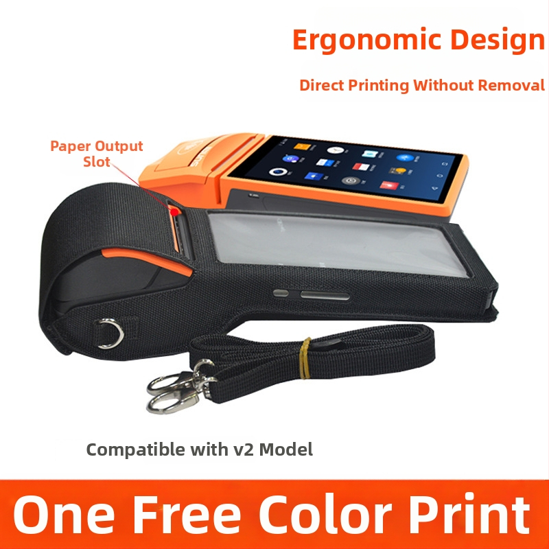 Ochranný obal pre POS ručný terminál s vodotesným nylonom a ramenným popruhom (Model V2-333; Značka Spring pie; Kompatibilný s PDA, RFID čítač, POS zariadenie; Pôvod Shenzhen; OEM spracovanie)