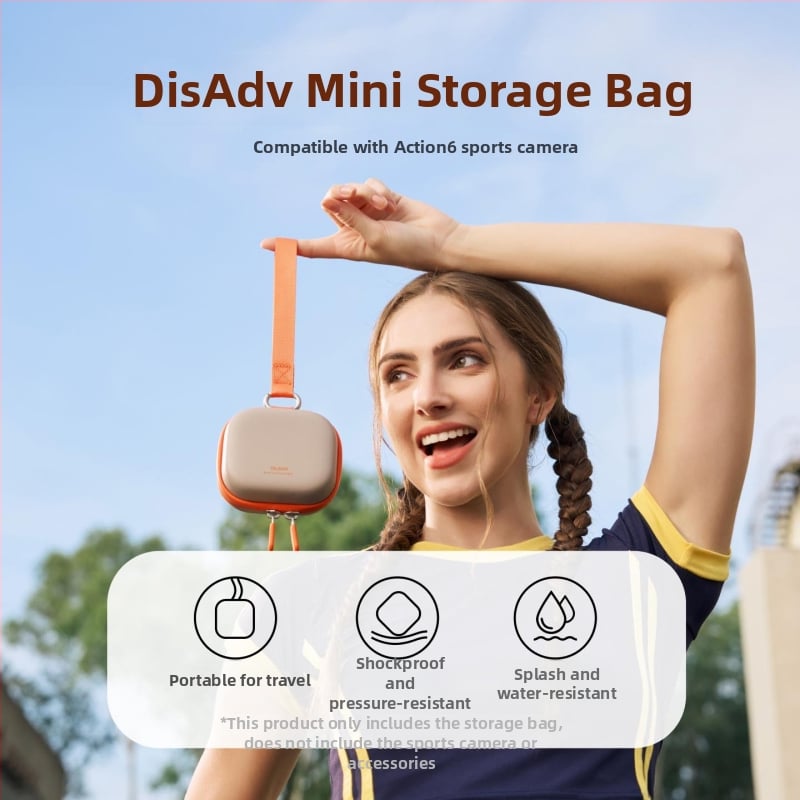 Geantă mică de depozitare pentru cameră Taixun Disadv Series, compatibilă cu DJI Action6/5/4, material EVA, de la Telesin