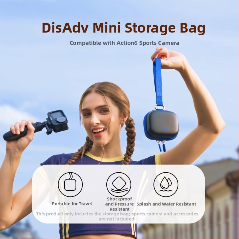 Geantă mică de depozitare pentru cameră Taixun Disadv Series, compatibilă cu DJI Action6/5/4, material EVA, de la Telesin