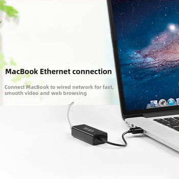 Jinghua Z310 adaptor USB-C către RJ45 Ethernet, USB 2.0, 10/100 Mbps, fără driver