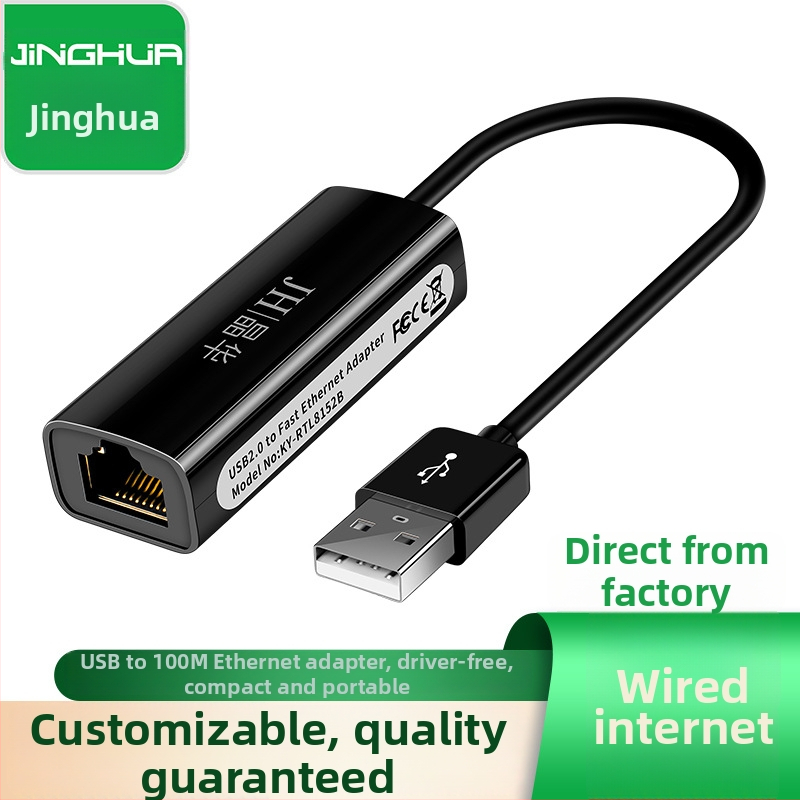 Jinghua Z310 adaptor USB-C către RJ45 Ethernet, USB 2.0, 10/100 Mbps, fără driver