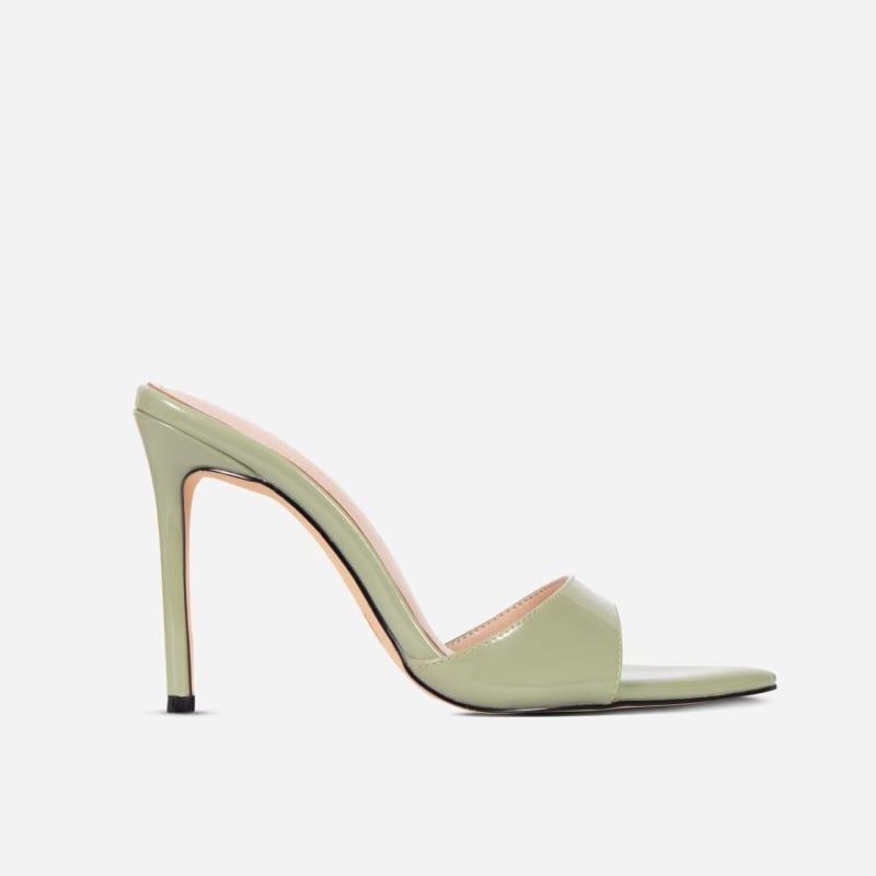 Stiletto sandalės su smaigiu piršto galiu — guma padas, vidus: Super Fiber, 2024 metų vasara