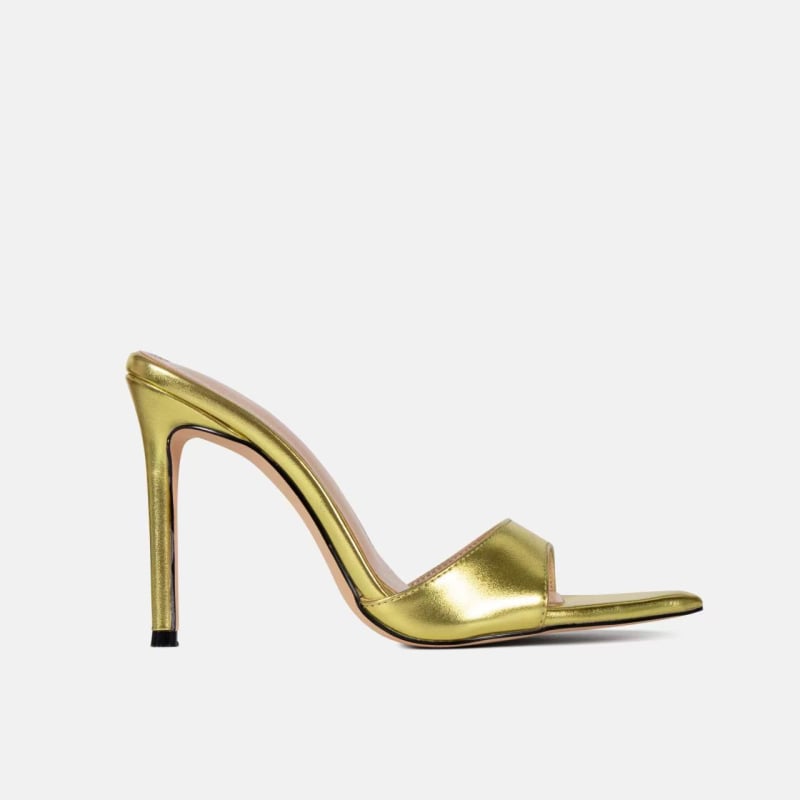 Stiletto sandalės su smaigiu piršto galiu — guma padas, vidus: Super Fiber, 2024 metų vasara