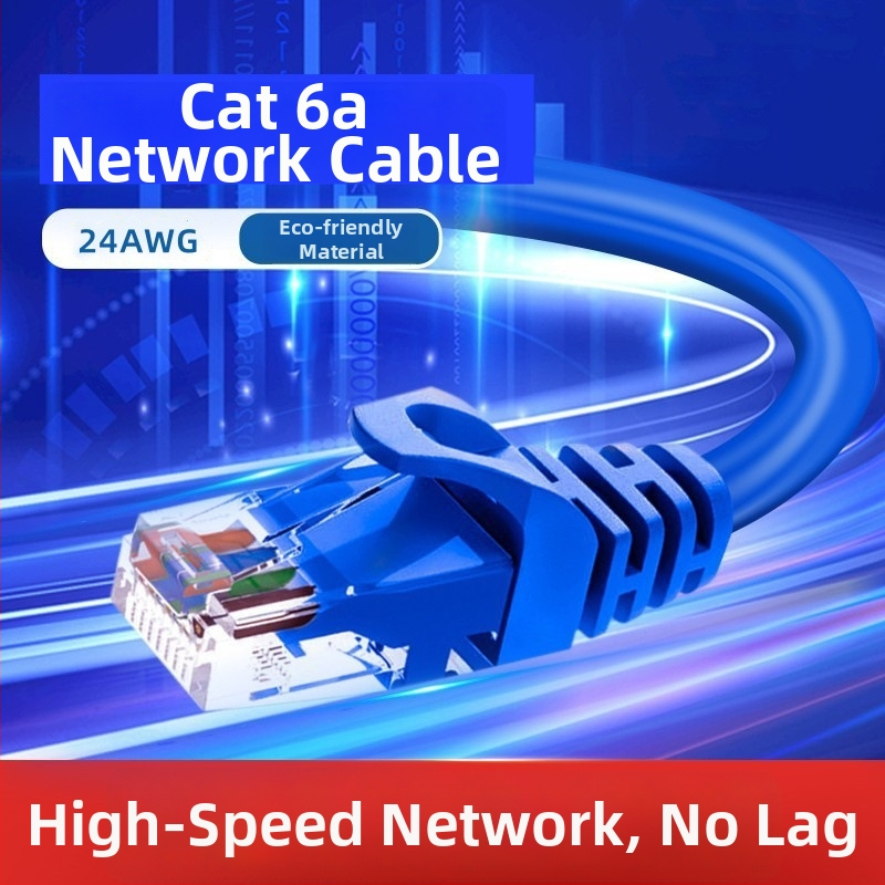CAT6E RJ45 Gigabit mrežni kabel za unutarnju uporabu, 8-žilni uvijeni par, promjer 6 mm, ovojnica 2 mm, zlatni kontakti