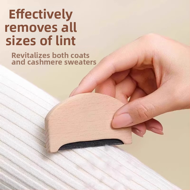 Medinis vilnų megztinių šluostymo įrankis — kasmyrų šukė, elektrinis valymo šepetėlis, plaukų šalinimo priemonė naminiams gyvūnėliams (Medžiaga: Mediena; Prekės ženklas: Friendly; Stilius: Modernus paprastumas; Kategorija: Plaukų ritinėlis, plaukų šalinima