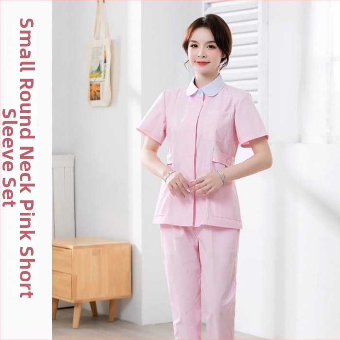 Uniforma pre zdravotný personál s dlhými rukávmi – rozdelený set, okrúhly výstrih, bavlna/poliester, 65% bavlna, 35% polyester, vhodná pre nemocnice a kozmetické salóny