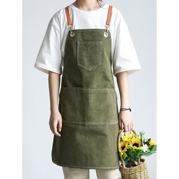 Канвасова безръкавна престилка – антизамърсяващо работно облекло, корейски стил