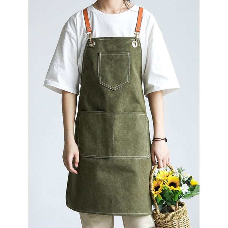 Канвасова безръкавна престилка – антизамърсяващо работно облекло, корейски стил