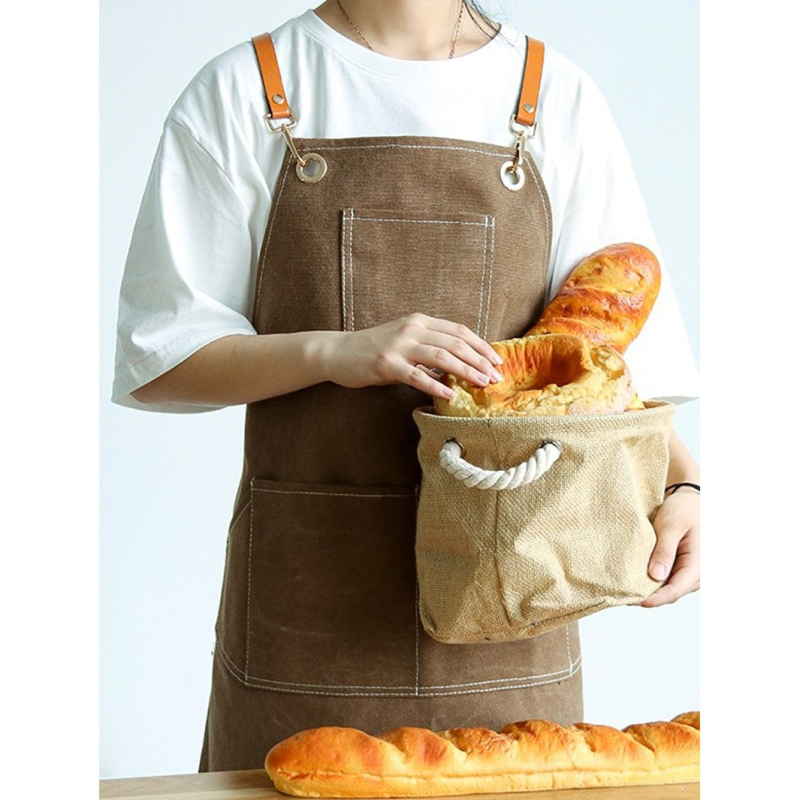 Канвасова безръкавна престилка – антизамърсяващо работно облекло, корейски стил
