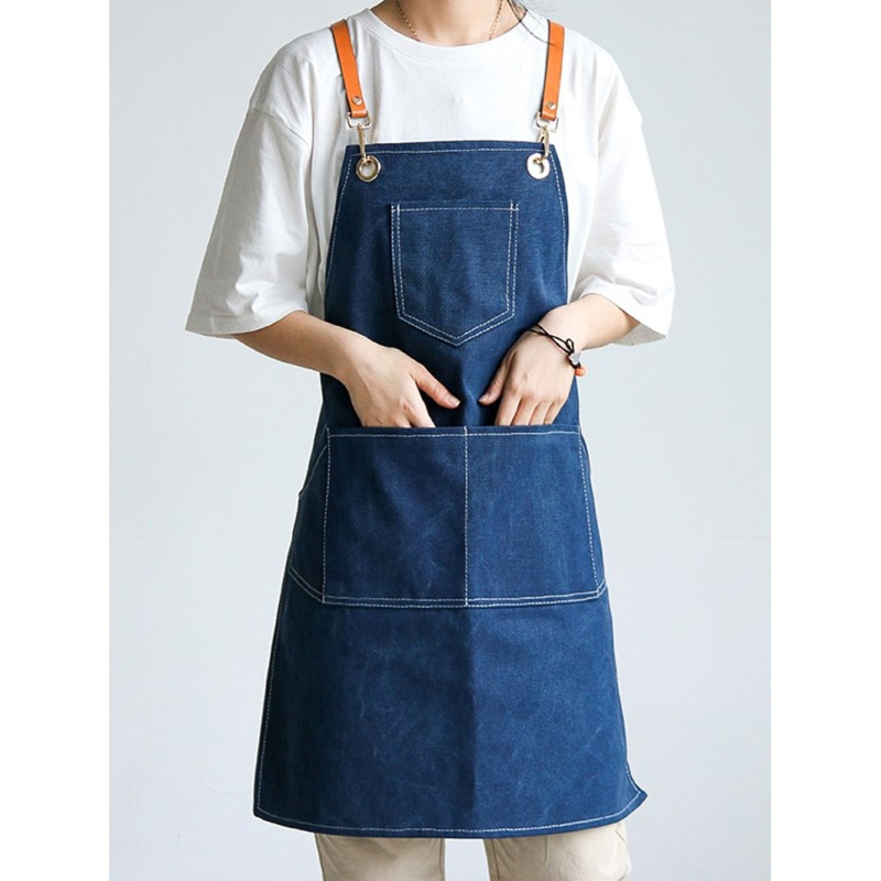 Канвасова безръкавна престилка – антизамърсяващо работно облекло, корейски стил