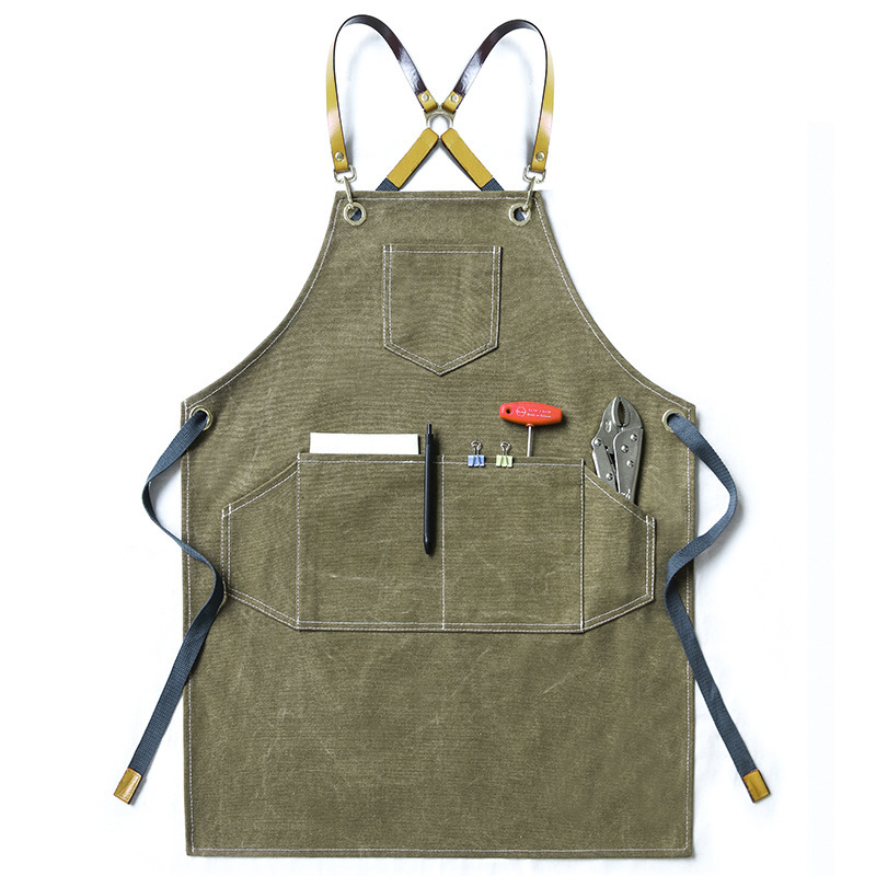 Канвасова безръкавна престилка – антизамърсяващо работно облекло, корейски стил