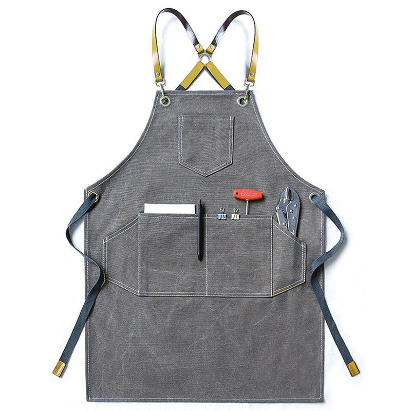 Канвасова безръкавна престилка – антизамърсяващо работно облекло, корейски стил