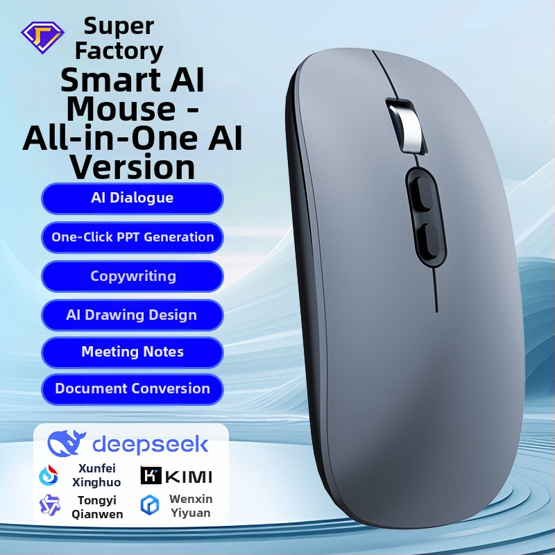 Bežični tiši miš F1 s 5 tipkama, DPI 800-4000, dvostruki modul 2.4G/Bluetooth, Plug-and-Play, ergonomski