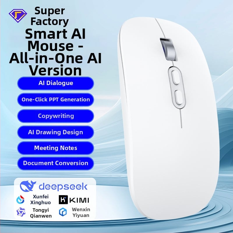 Bežični tiši miš F1 s 5 tipkama, DPI 800-4000, dvostruki modul 2.4G/Bluetooth, Plug-and-Play, ergonomski