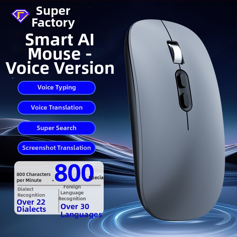 Bežični tiši miš F1 s 5 tipkama, DPI 800-4000, dvostruki modul 2.4G/Bluetooth, Plug-and-Play, ergonomski