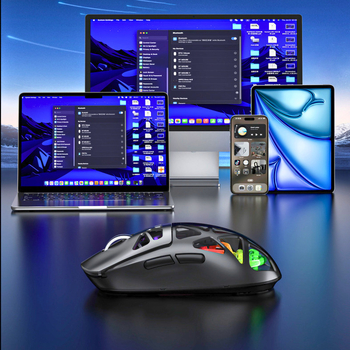 Безжична гейминг мишка с резолюция 3500 DPI, USB интерфейс, презареждаща се батерия 500 mAh и обхват до 10 м.