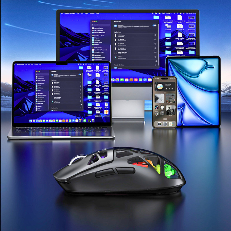 Безжична гейминг мишка с резолюция 3500 DPI, USB интерфейс, презареждаща се батерия 500 mAh и обхват до 10 м.