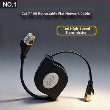 Telescopický Cat.7 RJ-45 sieťový kábel s vysúvacím dizajnom, 10 Gbps, čistý meďový vodič