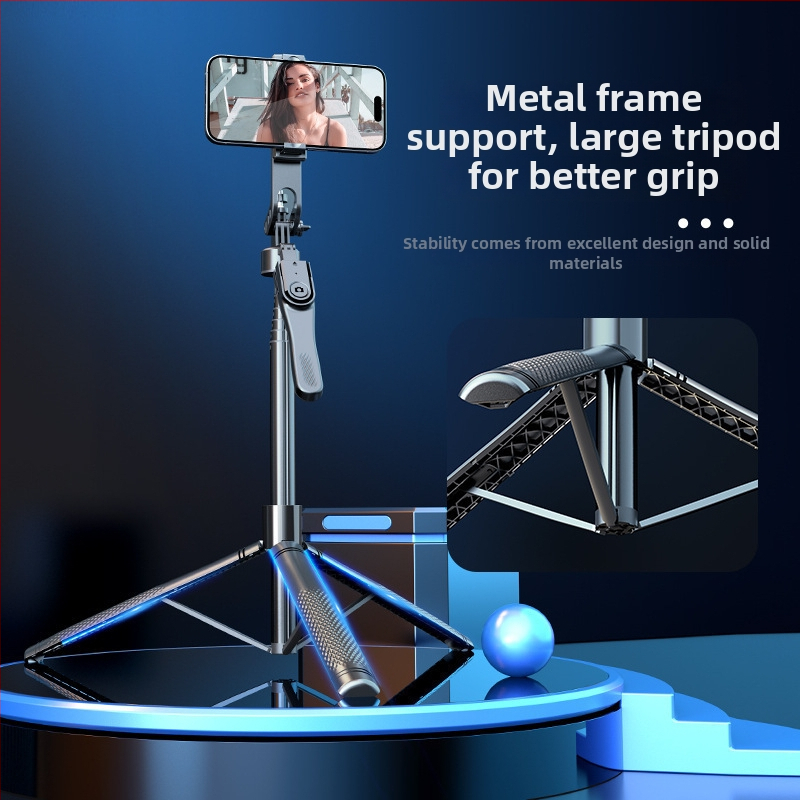 K29 Stabilizátor pre telefón so výsuvným statívom, rukoväť stabilizátor, hliníková zliatina, Bluetooth diaľkové ovládanie, vstavané svetlo