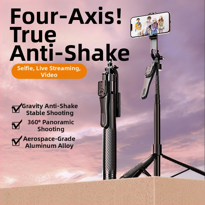 K29 Stabilizátor pre telefón so výsuvným statívom, rukoväť stabilizátor, hliníková zliatina, Bluetooth diaľkové ovládanie, vstavané svetlo