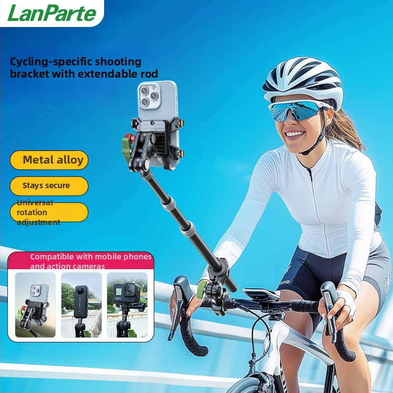 Lampart R95 Držák telefónu pre tretieho človeka Selfie Tyč pre GoPro Insta360 – hliníková zliatina; kompatibilné s motocyklom, bicyklom, horským bicyklom, elektrickým bicyklom – 3 záruky