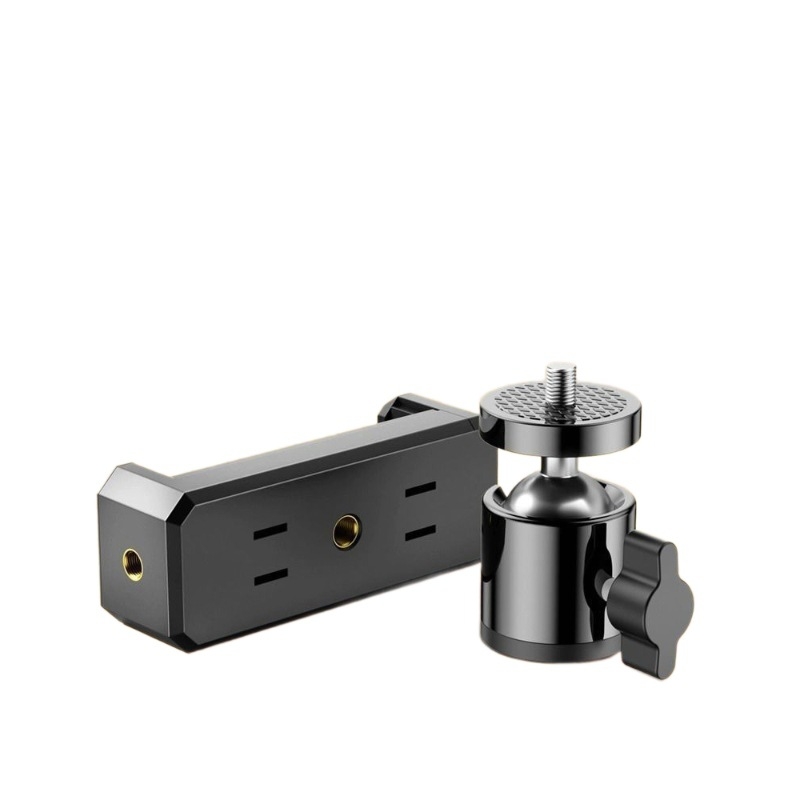 Βάση κινητού για ζωντανή μετάδοση με περιστρεφόμενο γιμπάλ, καθολικό κλιπ, διπλής χρήσης βάση-προσαρμογέα, στηρίγμα τηλεφώνου