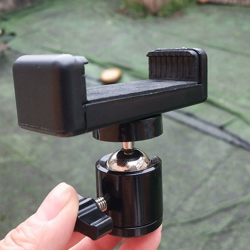 Βάση κινητού για ζωντανή μετάδοση με περιστρεφόμενο γιμπάλ, καθολικό κλιπ, διπλής χρήσης βάση-προσαρμογέα, στηρίγμα τηλεφώνου