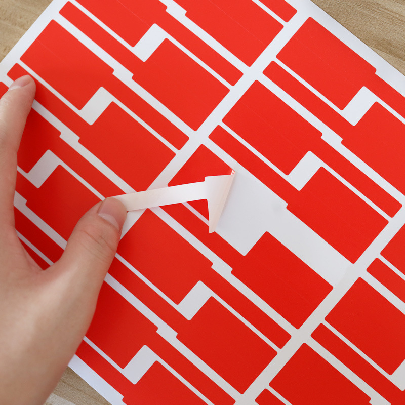 Ετικέτα καλωδίου A4 για δικτυακά καλώδια, ορθογώνιο σχήμα, υλικό: κόλλα από χαλκού πλάκα, κόλλα θερμού τήξης, πίσω με βάση κόλλας