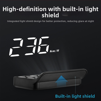 Automašīnas HUD displejs ar OBD, 360° hologrāfisks attēls, GPS, ātruma mērītājs un daudzfunkcionālais mērinstruments — manuālā vadība, barošanās ar bateriju