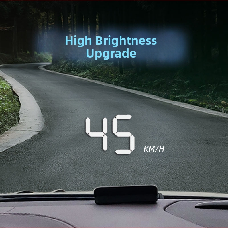 Automašīnas HUD displejs ar OBD, 360° hologrāfisks attēls, GPS, ātruma mērītājs un daudzfunkcionālais mērinstruments — manuālā vadība, barošanās ar bateriju