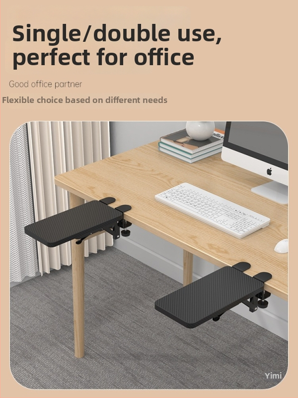 Επέκταση βραχίονα γραφείου – YC-001, επιφάνεια τραπεζιού με μαξιλαράκι για πληκτρολόγιο και ποντίκι, στήριξη καρπού και αγκώνα