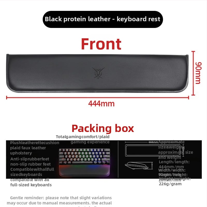 Rokas balsts mehāniskajai tastatorijai ar pretslīdējošu virsmu, saderīgs ar 87/98/99/104 taustiņiem, piemērots spēlēšanai un rakstīšanai, pielāgojams