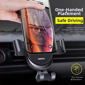 Držiak na telefón do auta Leeioo/leyi • kovový • pre výduch klimatizácie v aute