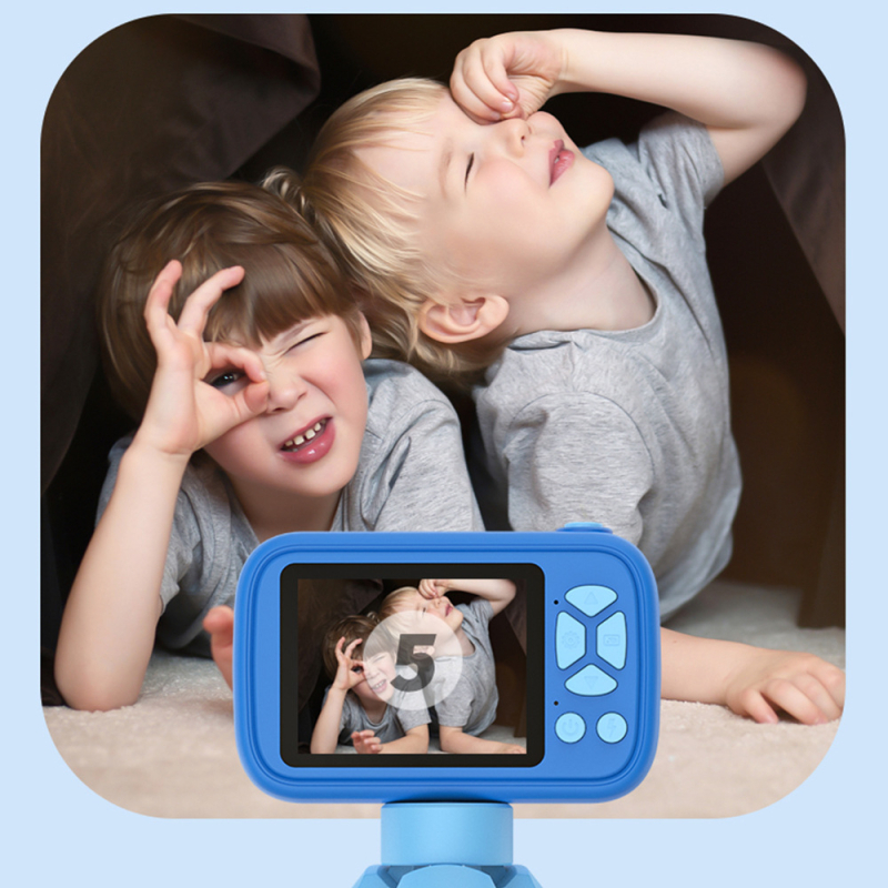 WLNGWEAR H19 Detská digitálna kamera pre deti, 2,4-palcový LCD, TF karta, výdrž batérie nad 5 hodín, funkcie: fotografovanie, nahrávanie videa, hry, filtre, časovač