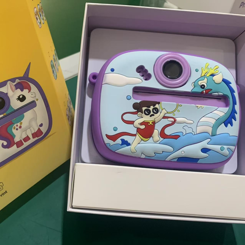 Laste pildistamiskamra printeriga, mini Cd-w8, unisex disain, Polaroid-stiilis, LCD-ekraan, TF-kaardi salvestus, ABS-korpus, 1 tunni aku tööiga
