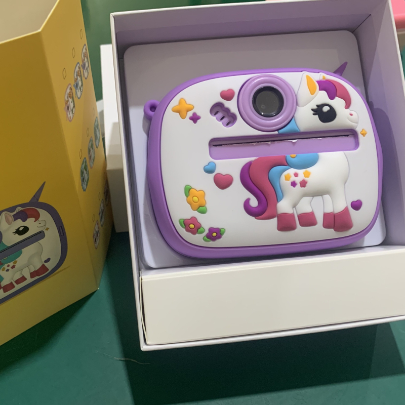 Laste pildistamiskamra printeriga, mini Cd-w8, unisex disain, Polaroid-stiilis, LCD-ekraan, TF-kaardi salvestus, ABS-korpus, 1 tunni aku tööiga